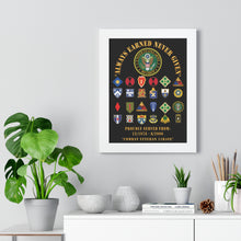 Load image into Gallery viewer, Honorable Veteran Framed Poster, Military Wall Art, Retirement Gift, Veteran's Day Decor, Personalized Military Tribute - Combat Veteran - 11B40X - Retired Army with Multi Units
