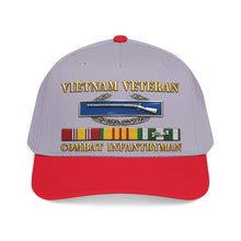 Load image into Gallery viewer, Mid Profile Baseball Cap - Army - Vietnam Veteran - Cbt Infantryman w CIB VN SVC - 3D X 300
