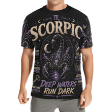 Load image into Gallery viewer, Scorpio - deep waters run dark Men's All Over Print Crew Neck T-Shirt