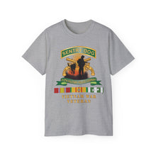 Load image into Gallery viewer, Unisex Ultra Cotton Tee - Army - Sentry Dog - 212th Military Police Company - Dog Fire w Br - Ribbon Vietnam War Veteran w VN SVC X 300