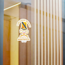 Load image into Gallery viewer, Kiss-Cut Vinyl Decals - Army - 14th Cavalry Regiment w Cav Br - 1st Squadron - USA Border Protection - 2019 - Red Txt X 300