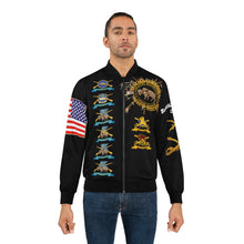 Load image into Gallery viewer, Men's AOP Bomber Jacket - Army - Cavalry and Infantry Regiments of the "Buffalo Soldiers" - American History