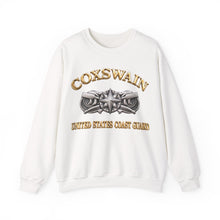 Load image into Gallery viewer, Crewneck Sweatshirt - USCG - Coxswain w txt - Gold - 3D - Enhanced