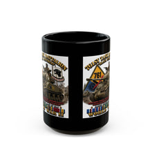 Load image into Gallery viewer, Black Mug (15oz) - Army - 761st Tank Battalion - Black Panthers - w Tank w - KITT SSI WWII EU SVC - 3D - Enhanced