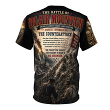 Load image into Gallery viewer, Battle of Blair Mountain Tribute Tee — Union Labor vs Government & Big Business, Aug 25- 2 Sept 1921