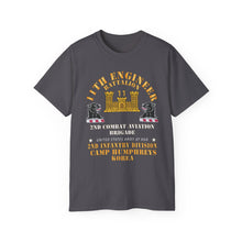 Load image into Gallery viewer, Unisex Ultra Cotton Tee - Classic - 11th Engineer Battalion - Camp Humphries 2nd Infantry Division - Korea