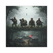 Load image into Gallery viewer, Indoor and Outdoor Silk Posters - Jungle Drug Lab Destruction wo Explosions