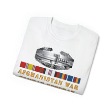 Load image into Gallery viewer, Unisex Ultra Cotton Tee - Army - Afghanistan War - Combat Veteran - Combat Action Badge w CAB AFGHAN SVC X 300