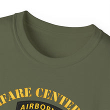Load image into Gallery viewer, Unisex Ultra Cotton Tee - JFK Special Warfare Center - School SSI w Branch - Veteran wo Backgrnd