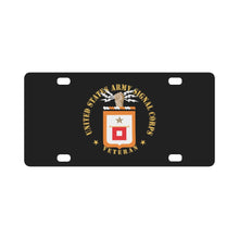 Load image into Gallery viewer, Army - US Army Signal Corps Veteran w Signal COA wo Backgrnd X 300 Classic License Plate