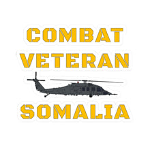 Load image into Gallery viewer, Kiss-Cut Stickers - Combat Veteran Somalia - UH-60 Black Hawk