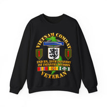Load image into Gallery viewer, Crewneck Sweatshirt - Vietnam Veteran Combat - 2nd Bn, 28th Infantry - 1st ID - with VN SVC - 3D - Transparent