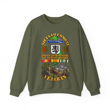 Load image into Gallery viewer, Crewneck Sweatshirt - Vietnam Veteran Combat - 2nd Bn, 28th Infantry - 1st ID - with VN SVC - with Combat Scene - 3D - Transparent