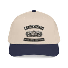 Load image into Gallery viewer, Mid Profile Baseball Cap - USCG - Coxswain w txt - Silver - 3D - Enhanced
