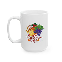 Load image into Gallery viewer, White Ceramic Mug - 11oz & 15oz - Thanksgiving Day - Bread