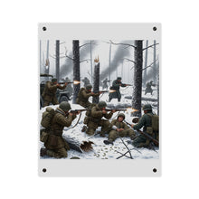 Load image into Gallery viewer, Acrylic Wall Art Panel - 101st Airborne Division fighting the German Army at the Battle of Bastogne