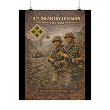 Load image into Gallery viewer, Matte Poster - 4th Infantry Division in Vietnam 1966-1970