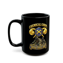 Load image into Gallery viewer, Black Mug (15oz) - Army - Chemical Corps w Scene - 3D - Enhanced
