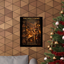 Load image into Gallery viewer, Gladiator Battle Matte Poster — "The Will of Rome" Vertical Art Print