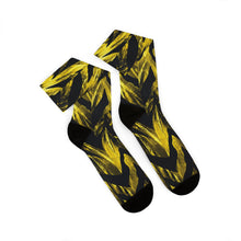 Load image into Gallery viewer, Sublimation Socks - Metallic yellow tiger-stripe