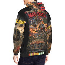 Load image into Gallery viewer, 240th Assault Helicopter Company - Greyhounds and Mad Dogs at War Men's All Over Print Hoodie (USA Size)