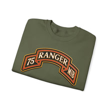 Load image into Gallery viewer, Crewneck Sweatshirt - Army - 75th Ranger Regiment - MIB - Ranger Scroll - 3D - Enhanced
