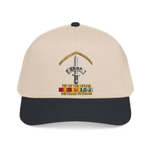 Load image into Gallery viewer, Mid Profile Baseball Cap - Army - Badge - LRRP - Tip of the Spear - Vietnam Vet w SVC - 3D - Enhanced