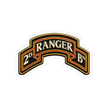 Load image into Gallery viewer, Kiss-Cut Stickers - Army - 2nd Ranger Battalion - Ranger Scroll - 3D - Enhanced