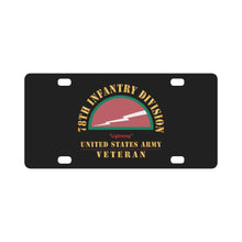 Load image into Gallery viewer, Army - SSI - 78th Infantry Division - Lightning - US Army Veteran X 300 Classic License Plate