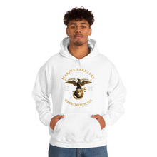 Load image into Gallery viewer, Unisex Heavy Blend™ Hooded Sweatshirt - Marine Barracks - Washington, D.C 1801 X 300
