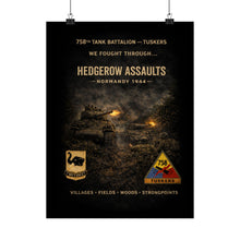 Load image into Gallery viewer, Matte Poster - Hedgerow assault in Normandy, 1944 - Shirt - Back