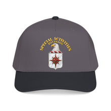 Load image into Gallery viewer, Mid Profile Baseball Cap - Special Activities Division - COA - Central Intelligence Agency - 3D - Enhanced