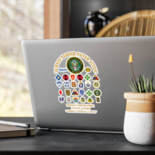 Load image into Gallery viewer, Veteran Pride Kiss-Cut Vinyl Decals | Military Tribute Stickers, Honor Your Service, Perfect for Cars, Laptops, Decor - Combat Veteran - 11B40X - Retired Army with Multi Units