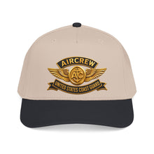 Load image into Gallery viewer, Mid Profile Baseball Cap - USCG - Aircrew Badge w txt - 3D - Enhanced