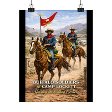Load image into Gallery viewer, Matte Poster - Buffalo Soldiers at Camp Lockett - 10th Cavalry