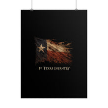 Load image into Gallery viewer, Rolled Posters - 1st Texas Infantry in the cornfield - Tattered Texas pride in battle - Left