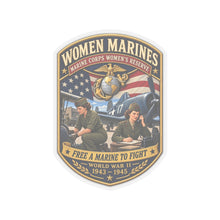 Load image into Gallery viewer, Kiss-Cut Stickers - Women Marines - Marine Corps Womens Reserve - WWII - 3D - Enhanced