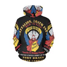 Load image into Gallery viewer, Men's All Over Print Hoodie (USA Size) (Model H13) - Army - 1st Battalion, 504th Infantry Regiment - Red Devils - FBNC