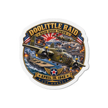 Load image into Gallery viewer, Die-Cut Magnet - Army Air Corps - Doolittle Raid US Hornet Attack Tokyo Japan - Apr 18, 1942 - WWII