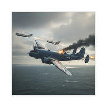 Load image into Gallery viewer, Indoor and Outdoor Silk Posters - April 8, 1950, Baltic Sea - Latvia Soviet fighters shot down a U.S. Navy PB4Y-2 - Liberator - Cold War
