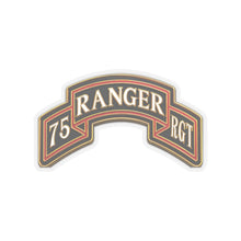 Load image into Gallery viewer, Kiss-Cut Stickers - Army - 75th Ranger Regiment - Ranger Scroll - 3D - Enhanced
