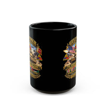 Load image into Gallery viewer, Black Mug (15oz) - Army - Desert Storm - 2nd Armored Div - Combat Vereran Veteran w GULF SVC - 3D - Enhanced