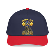 Load image into Gallery viewer, Mid Profile Baseball Cap - Army - Chemical Corps w Scene - 3D - Enhanced