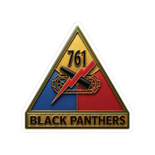 Load image into Gallery viewer, Kiss-Cut Stickers - SSI - 761st Tank Battalion SSI w Name Tape - 3D Enhanced