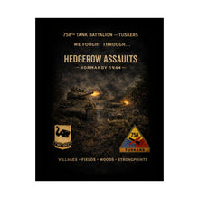 Load image into Gallery viewer, Matte Poster - Hedgerow assault in Normandy, 1944 - Shirt - Back