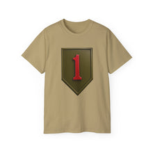 Load image into Gallery viewer, Unisex Ultra Cotton Tee - Army - SSI - 1st Infantry Division wo txt - 3D - Enhanced