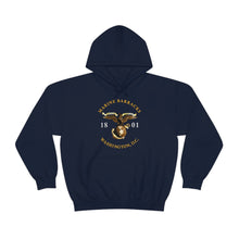 Load image into Gallery viewer, Unisex Heavy Blend™ Hooded Sweatshirt - Marine Barracks - Washington, D.C 1801 X 300