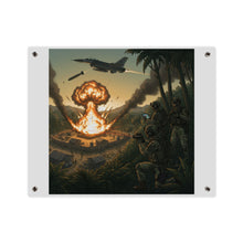 Load image into Gallery viewer, Acrylic Wall Art Panel - Jungle Drug Lab Destruction w Explosions