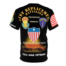 Load image into Gallery viewer, AOP - Army - 21st Replacement Battalion, Frankfurt, Germany - Crest - Patch - Branch - US Army, Europe with Cold War Service Ribbons