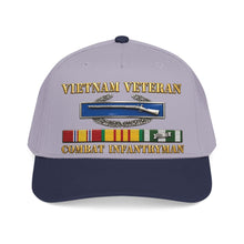 Load image into Gallery viewer, Mid Profile Baseball Cap - Army - Vietnam Veteran - Cbt Infantryman w CIB VN SVC - 3D X 300
